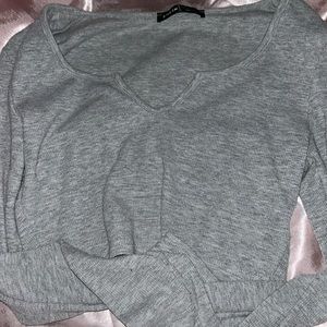 shein gray top